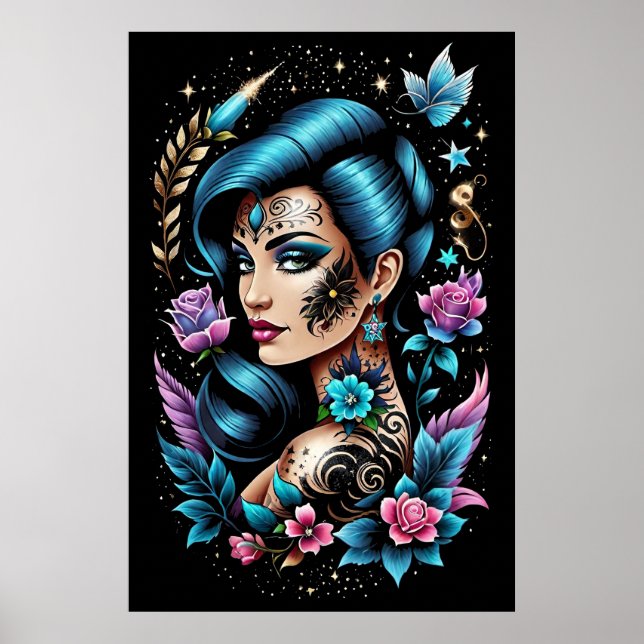 Póster Tatuajes Y Rosas (Frente)