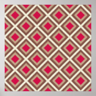Póster Taupe, Taupe ligero, Taylor de Ikat caliente
