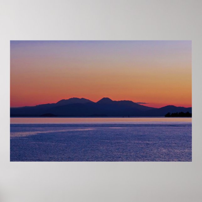Póster Taupo Sunset (Frente)