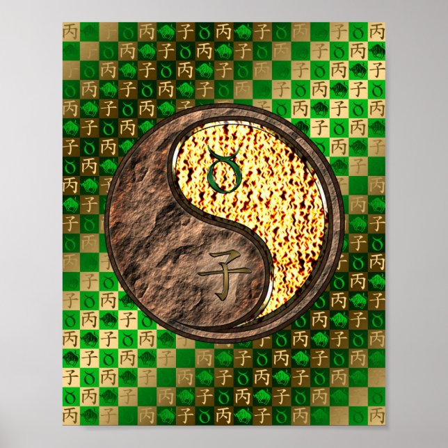 Póster Tauro y rata de fuego (Frente)