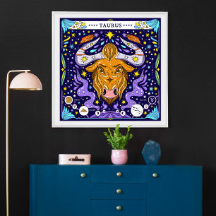 Póster Tauro: Zodiac "Elegancia terrenal"
