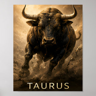 Póster Tauro Zodiaco Toro Símbolo Celeste Astrología