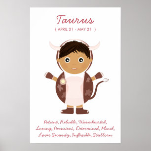 Póster Taurus - Boy Horoscope Poster