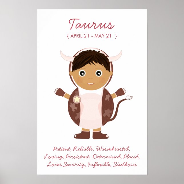 Póster Taurus - Boy Horoscope Poster (Frente)