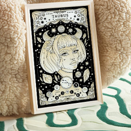 Póster Taurus Elegant and Grounding - Zodiac Wall Art