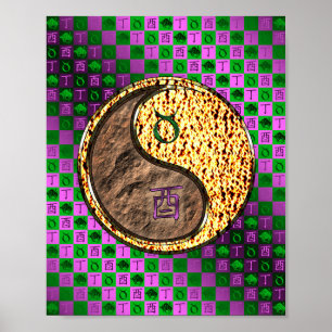 Póster Taurus & Fire Rooster