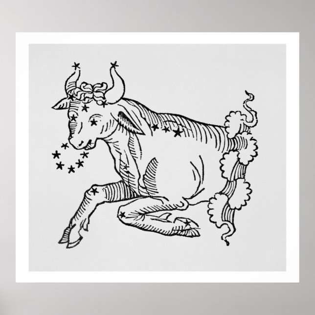 Póster Taurus (the Bull) an illustration from the 'Poetic (Frente)