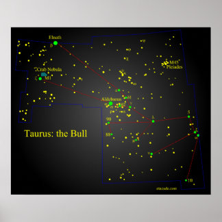 Póster Taurus the Bull constellation