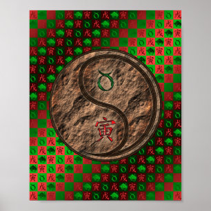 Póster Taurus y el tigre de la Tierra