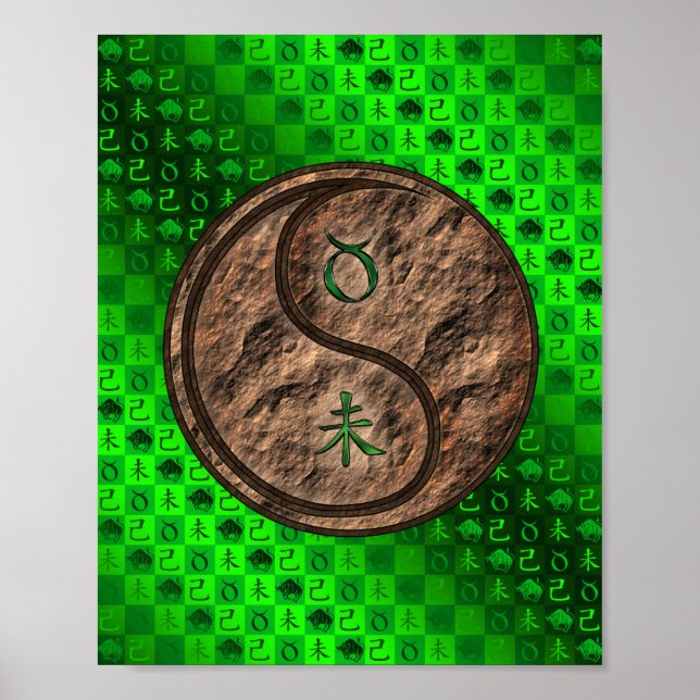 Póster Taurus y la cabra de la Tierra (Frente)