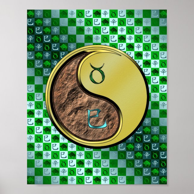 Póster Taurus y la serpiente Metalizado (Frente)