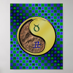 Póster Taurus y Ox Metalizado