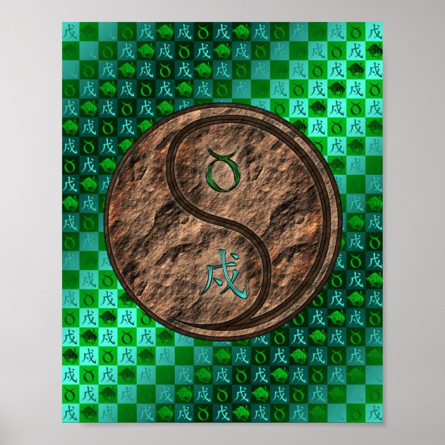Póster Taurus y Perro de la Tierra (Frente)