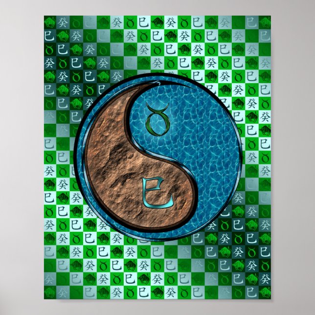 Póster Taurus y Serpiente de Agua (Frente)