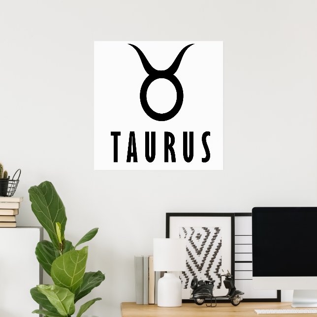 Póster Taurus zodiac (Oficina en casa)