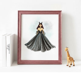 Póster Taurus Zodiac Illustration – Hand Drawn