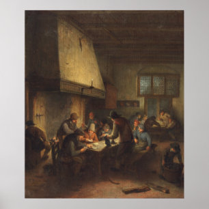 Póster Tavern Scene - Adriaen van Ostade Poster Bella Art