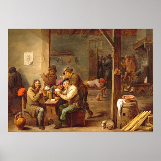Póster Tavern Scene - Bella Artes de David Teniers (Frente)