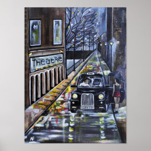 Póster Taxi para Kate Pintura de Alfred Fox