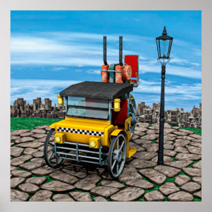 Póster Taxis de vapor