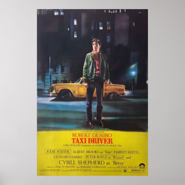 Póster Taxista de cine de 1976 (Frente)