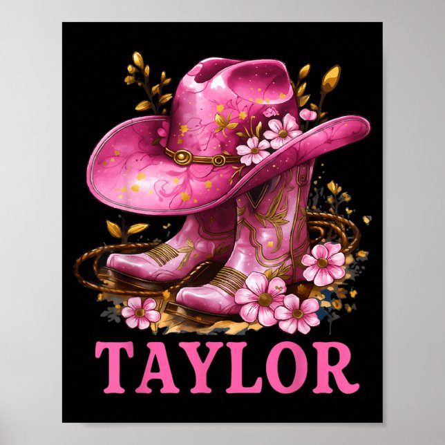 Póster Taylor Outfit Cowgirl Boots Youth Women Teen Girls (Frente)