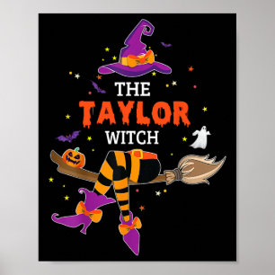 Póster Taylor Witch Gorra Halloween Ghost Surname First N