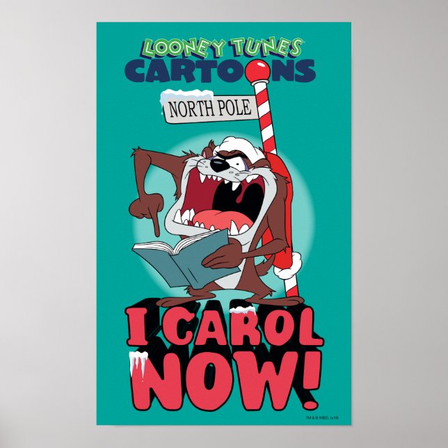 PÓSTER TAZ™ "¡CANTARÉ NAVIDADES AHORA!" (Frente)