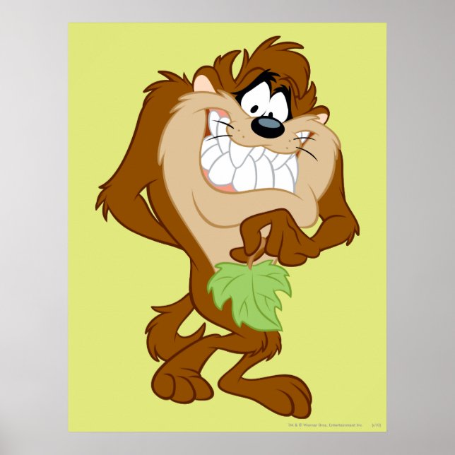 Póster TAZ™ sosteniendo una hoja (Frente)