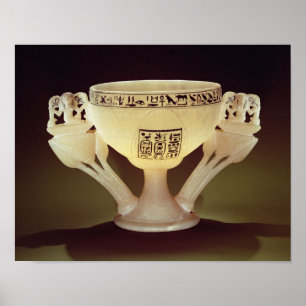 Póster Taza de consumición bajo la forma de mitad-abierto