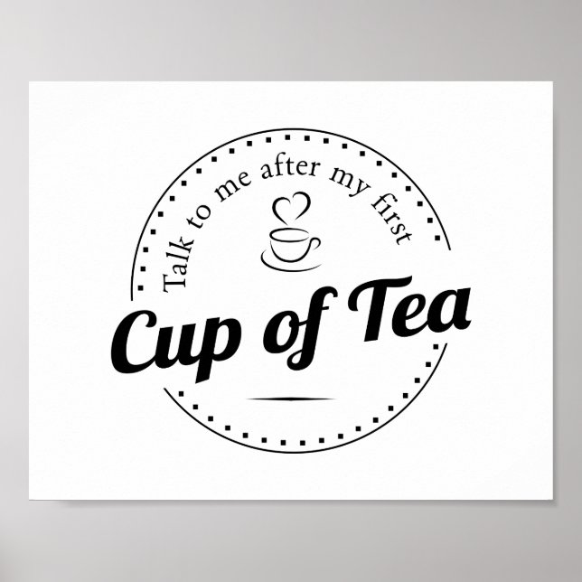 Póster Taza de la cocina Personalizado del té (Frente)