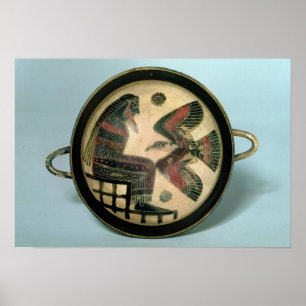 Póster Taza de Laconian que representa Zeus y el águila