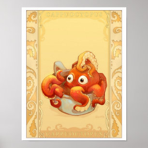 Póster Taza de pulpo