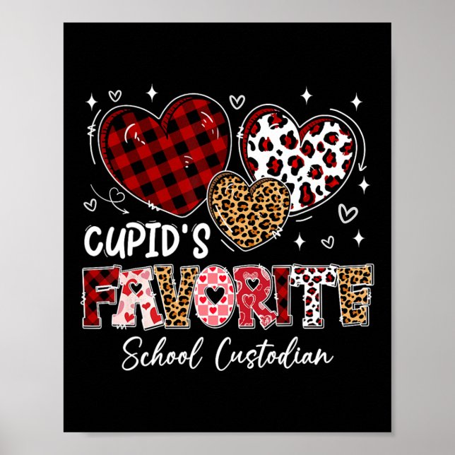 Póster Taza de tres corazones el custodio favorito de Cup (Frente)
