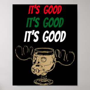 Póster Taza divertida de Navidad de ponche de huevo Es bu