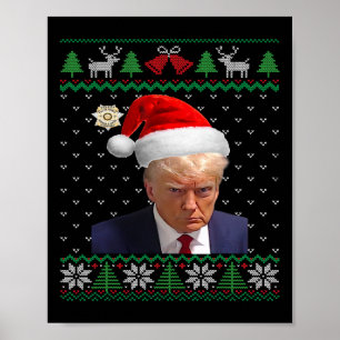 Póster Taza Oficial Foto De Cara De Donald Trump Navidad