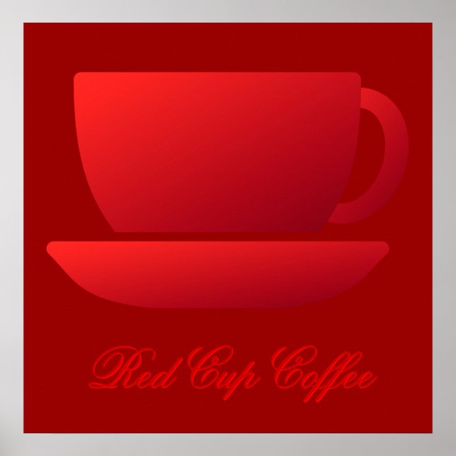 Póster Taza Roja y Saucer (Frente)