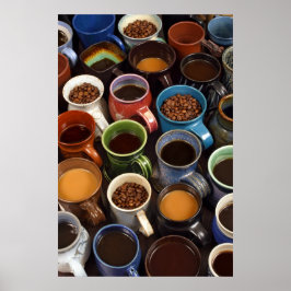 Póster tazas de café