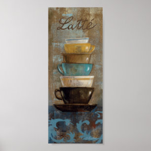 Póster Tazas de café apiladas