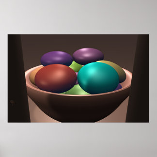 Póster Tazón de colores