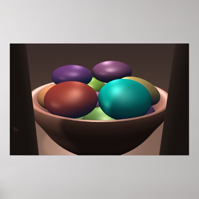 Póster Tazón de colores (Frente)