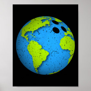 Póster Tazón De La Tierra Ll. Favores del Día de la Tierr
