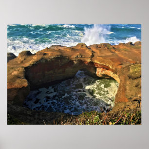 Póster Tazón del Diablo, Newport, Oregon