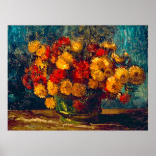 Póster Tazón Van Gogh con Crisantemos 
