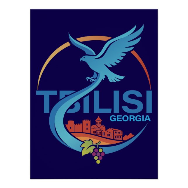Póster Tbilisi Georgia Europa del Este (Anverso)