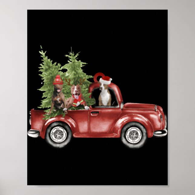 Póster Tbull On Car Christmas Ornament Funny Xmas T Shirt (Frente)