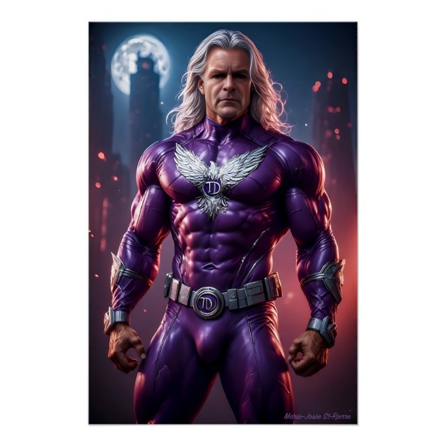 Póster TD Fénix. Mi Superhéroe. ¡Poder púrpura! (Anverso)