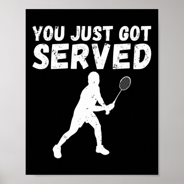 Póster Te acaban de servir Badminton (Frente)