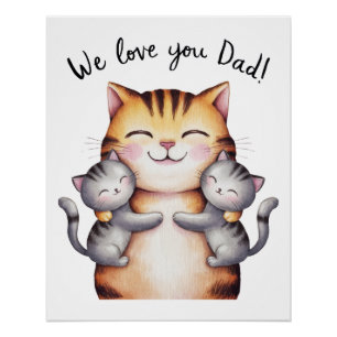 Póster Te Ama Papá Gato