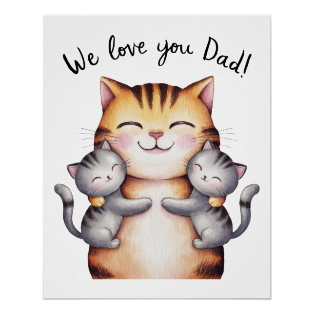 Póster Te Ama Papá Gato (Anverso)